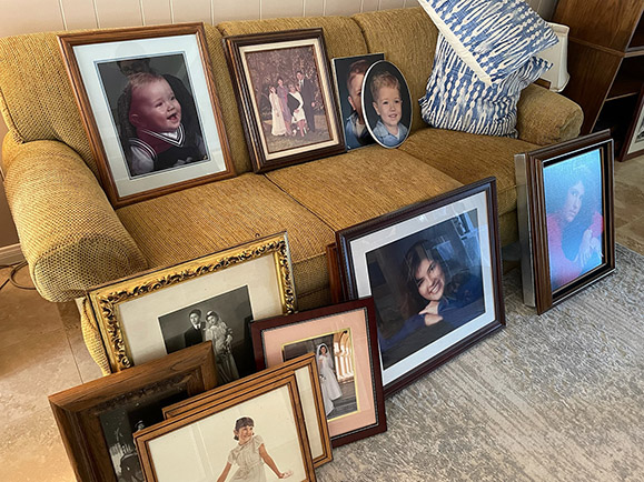 Large Framed Photos Preserved to Digital for Houston Sugar Land Family Move
